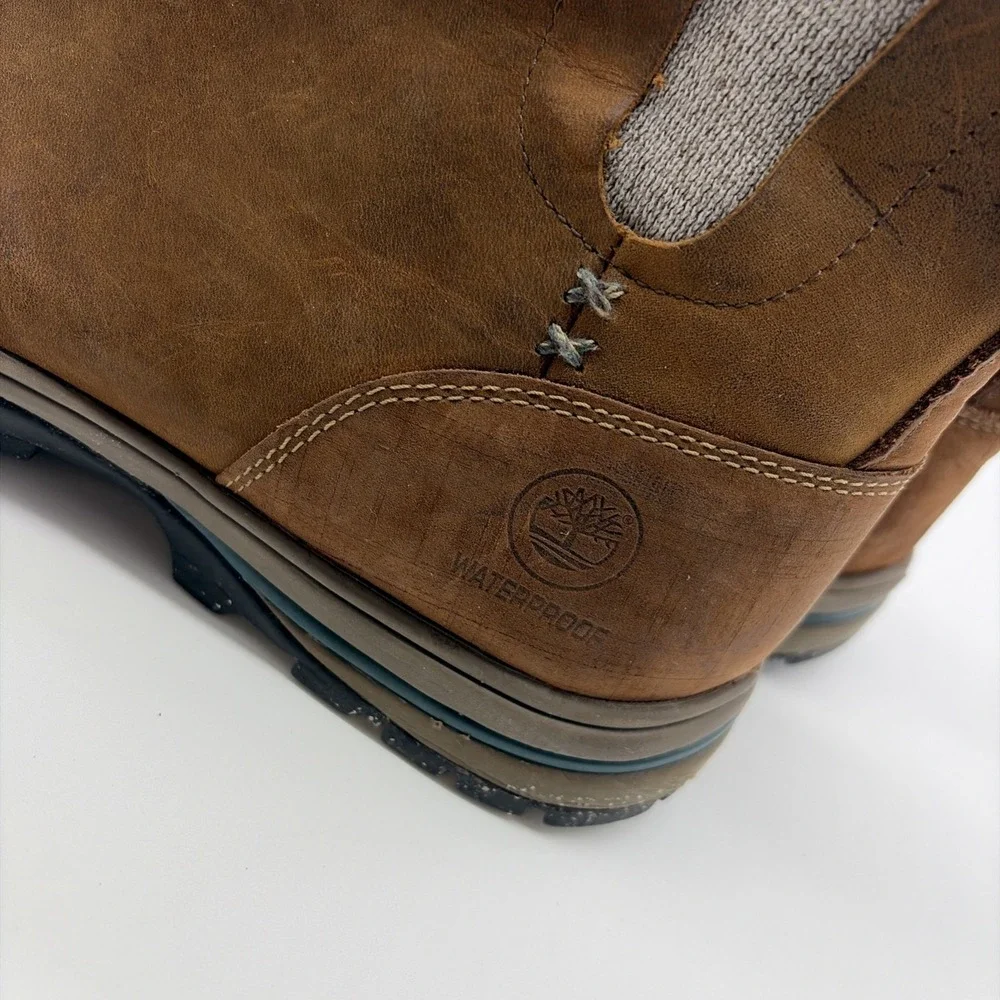 Timberland Chelsea‎ X Smart Wool Brown Leather Ankle Boots Vibram Size 9 M
